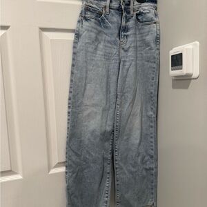 Women's Light Blue Straight Leg Jeans